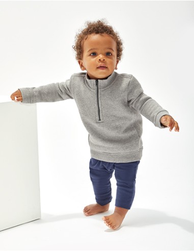 BAB-BZ66-Baby Quarter Zip Sweat